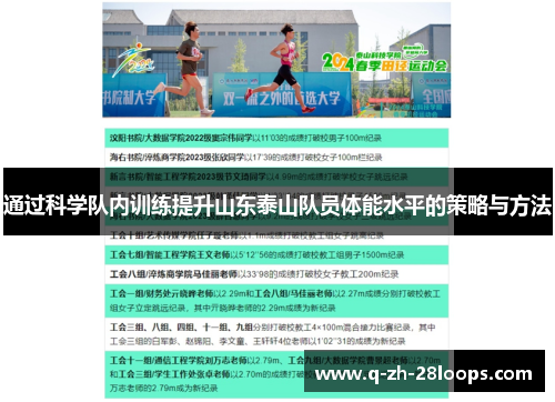 通过科学队内训练提升山东泰山队员体能水平的策略与方法